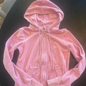 Juicy Couture Pink Velour Hoodie Top